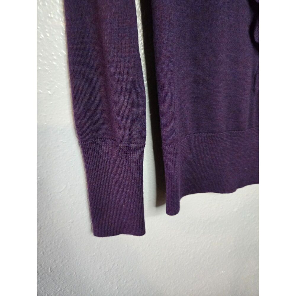 Classiques Entier Women's Purple Merino Wool Long Sleeve Sweater Size Small - Picture 6 of 7